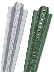 Galvanized & Green U-channels